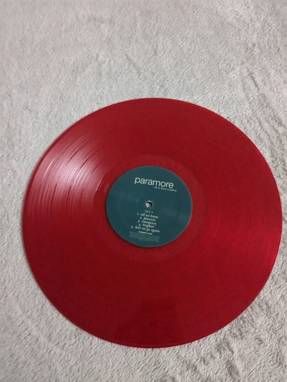 Paramore ALL WE KNOW IS FALLING Vinyl - RED