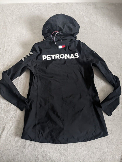 Mercedes F1 - Team Issue Tommy Hilfiger Rain Waterproof Jacket Coat - Small