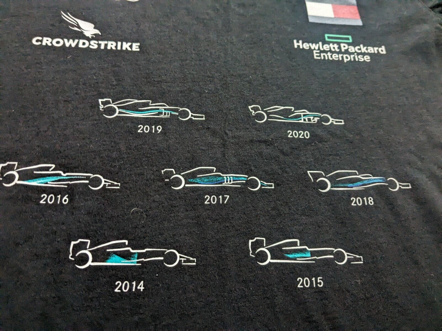 Mercedes AMG 7 Time World Champions Formula One F1 Mercedes T-Shirt Small