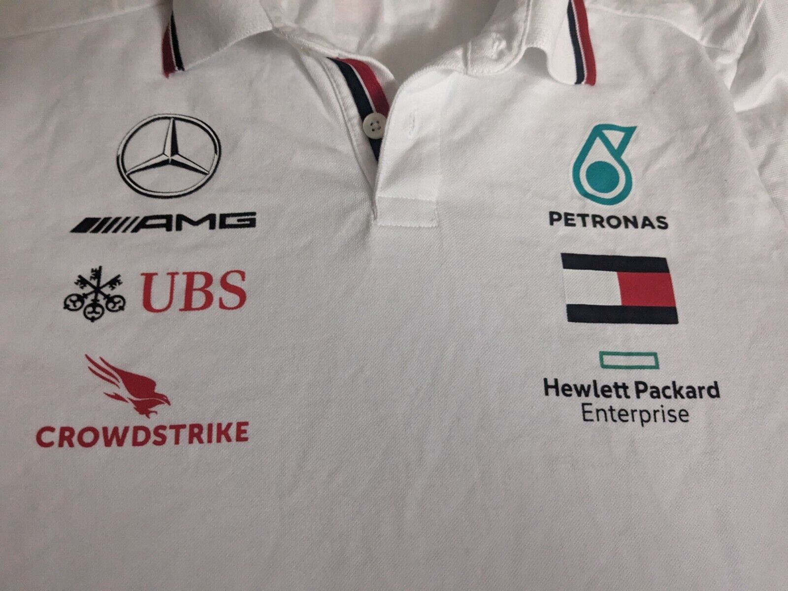 Mercedes F1 Mens Polo Shirt Size Small Lewis Hamilton George Russell