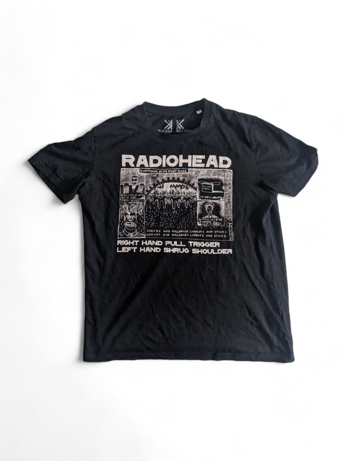 Radiohead - WASTE Kid A Amnesiac T-Shirt - Medium