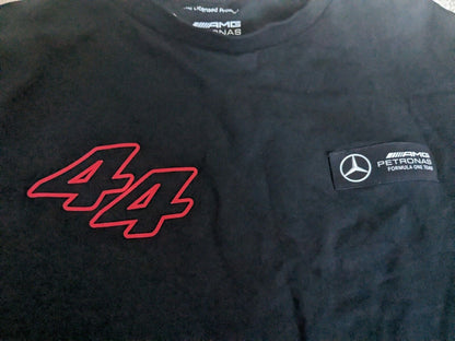 Lewis Hamilton Black Medium Shirt  Mercedes AMG  F1 Team Brand New . Long Sleeve