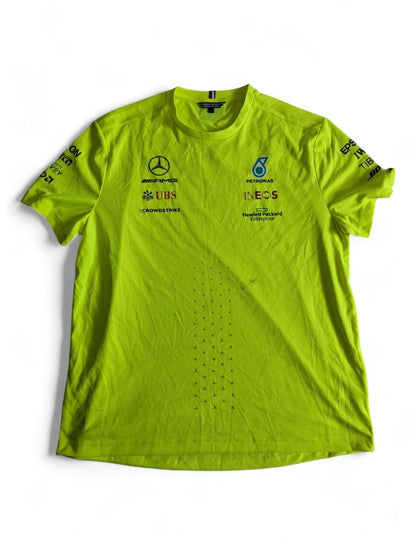 Mercedes F1 - Team Issue Tommy Hilfiger Set-Up Hi-Viz T-Shirt - Large