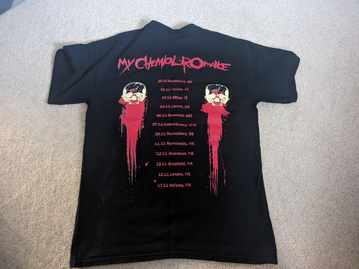 My Chemical Romance The Black Parade Vintage Tour T-shirt Size Medium MCR