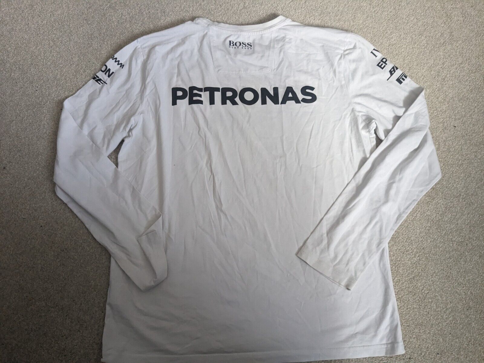 Mercedes Formula 1 Team Team Issue Long Sleeve Team issue T Shirt Sz Small