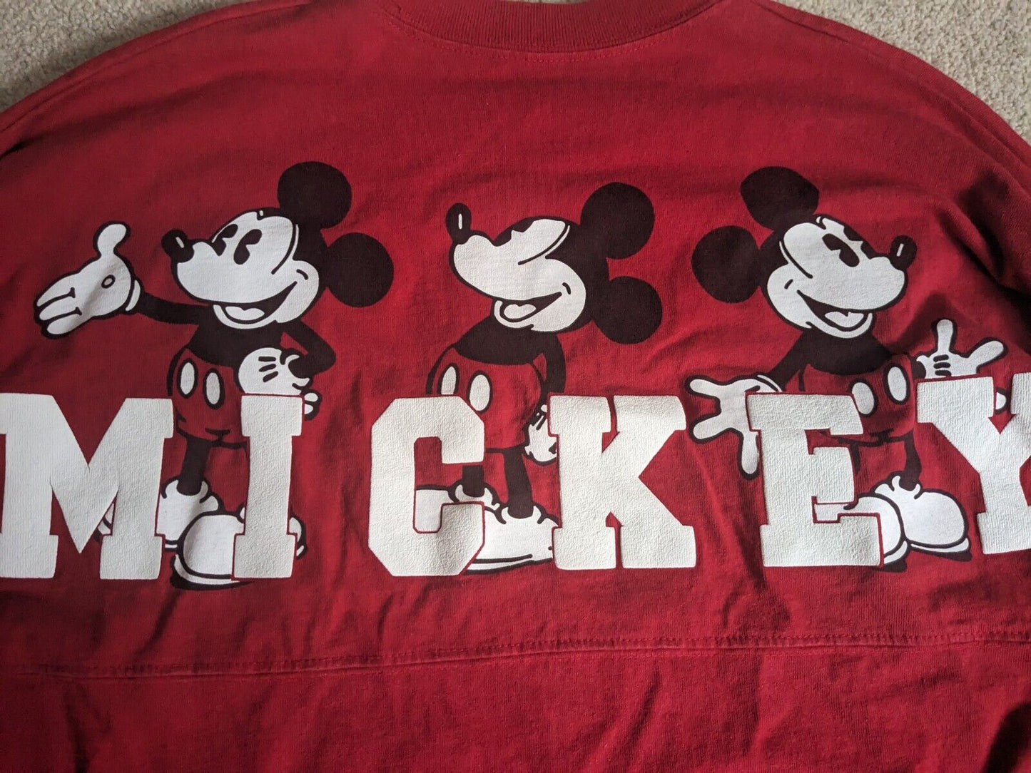 Shop Disney Store Mickey Mouse Spirit Jersey Red Jumper XS Extra Small