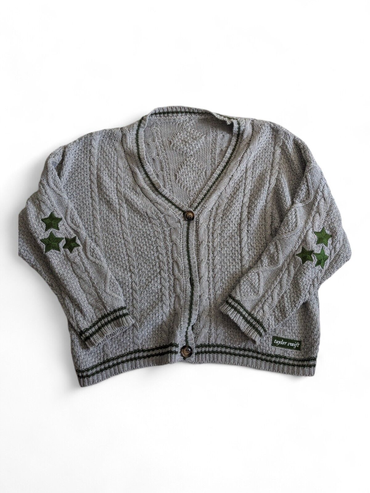 Taylor Swift - Official Holiday Cardigan Green Grey - XL/2XL