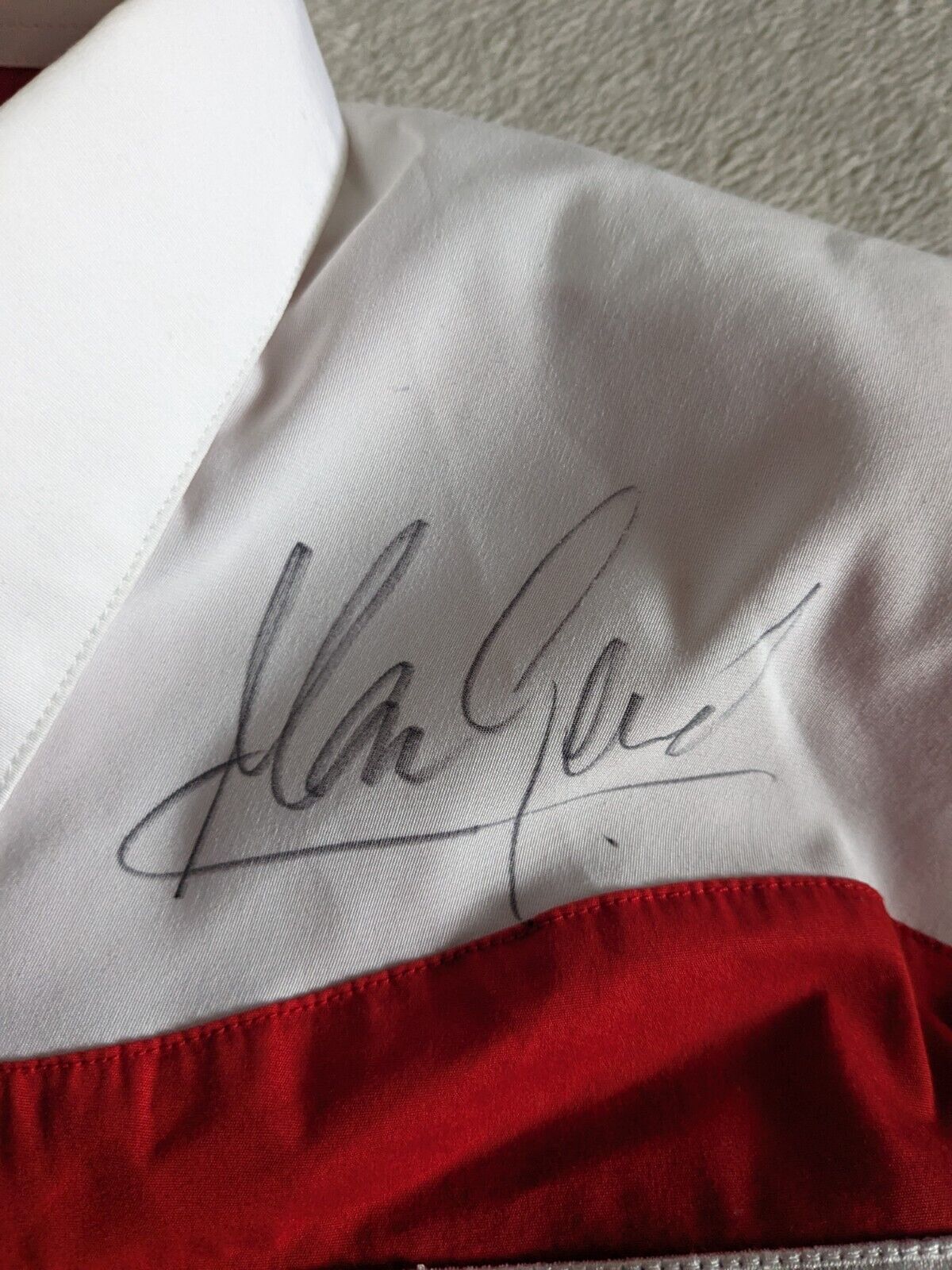 Signed Ferrari F1 - Team Issue Long Sleeve Shirt - Signed by Marc Gene - Medium