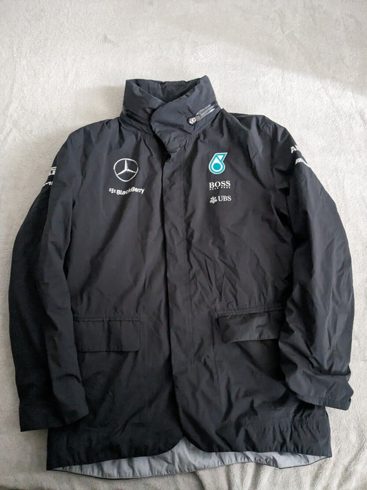 Mercedes F1 - Team Issue Rain Waterproof Winter Jacket - Medium