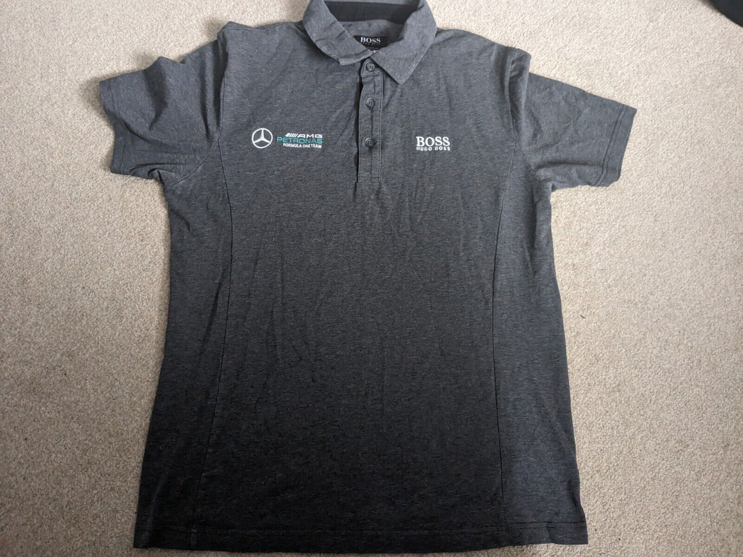 Mercedes AMG polo Team Issue Shirt Size Medium - F1 Formula One Hamilton