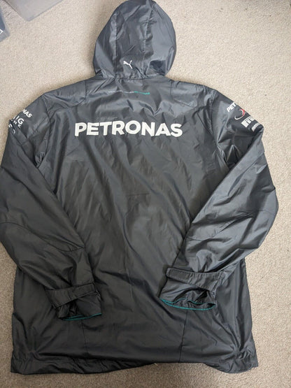 Mercedes AMG petronas - Large-F1 Formula One - Rain Shower Jacket Coat - Light