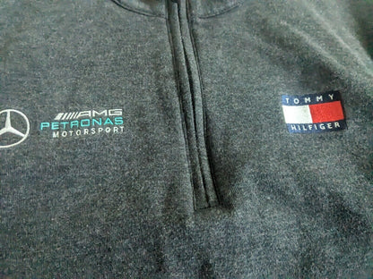 Mercedes F1 - Team Issue Tommy Hilfiger 1/4 Zip Sweater Pullover - Medium