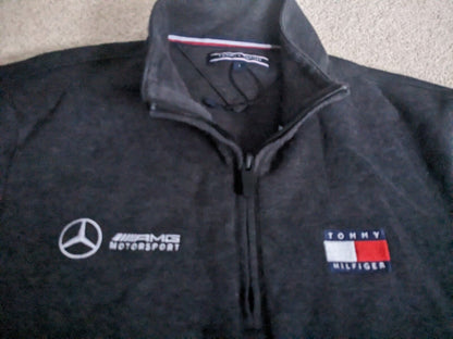 Unworn - Mercedes Formula 1 F1 Tommy Hilfiger Jumper Half 1/4 Zip Grey Small