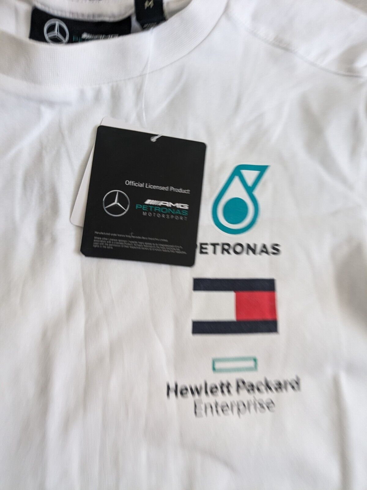 Mercedes F1 - White Long Sleeve T-Shirt - Medium