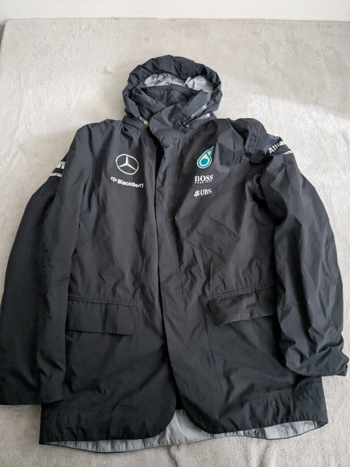 Mercedes F1 - Team Issue Rain Waterproof Winter Jacket - Medium