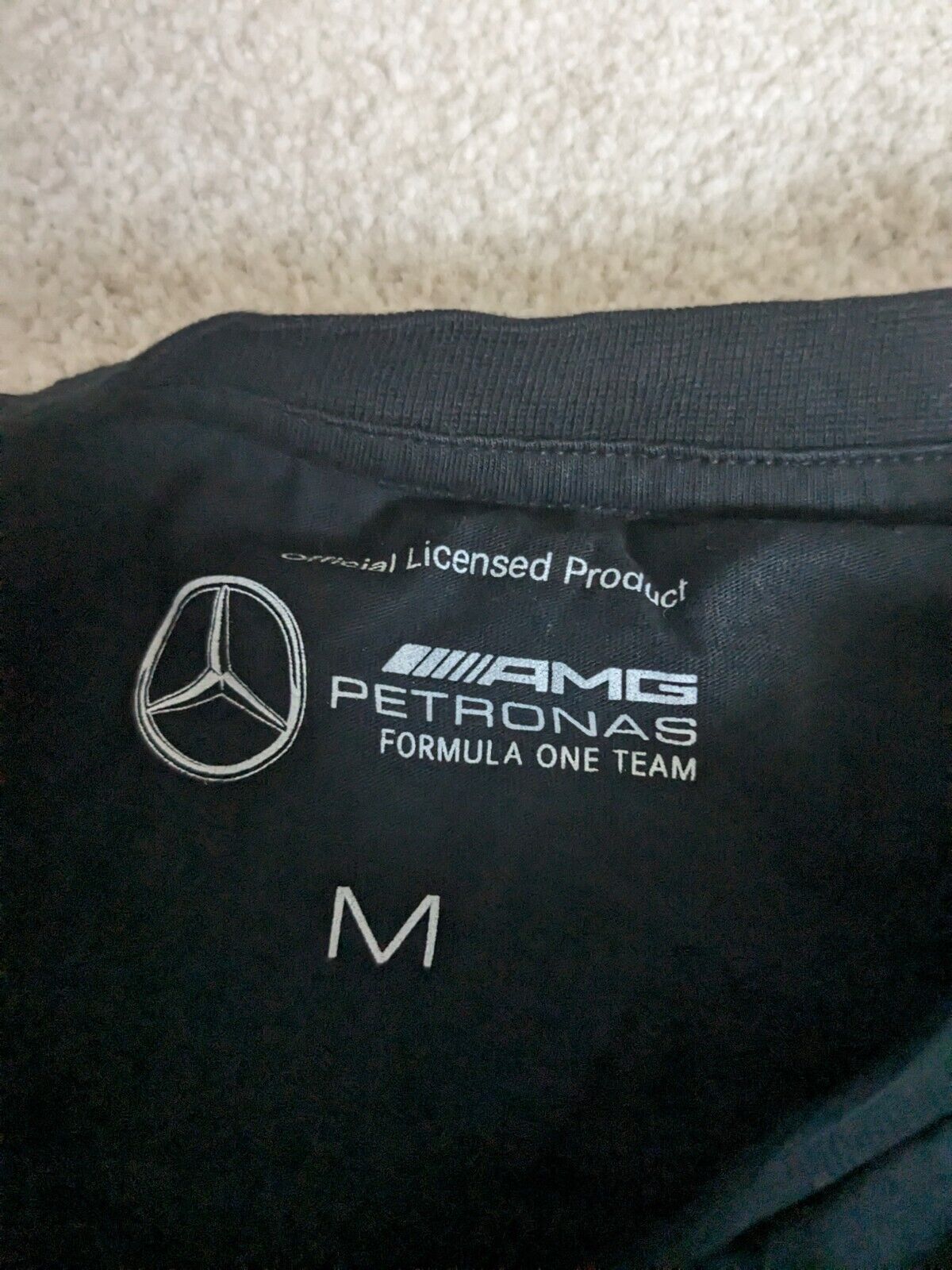 Lewis Hamilton Black Medium Shirt  Mercedes AMG  F1 Team Brand New . Long Sleeve