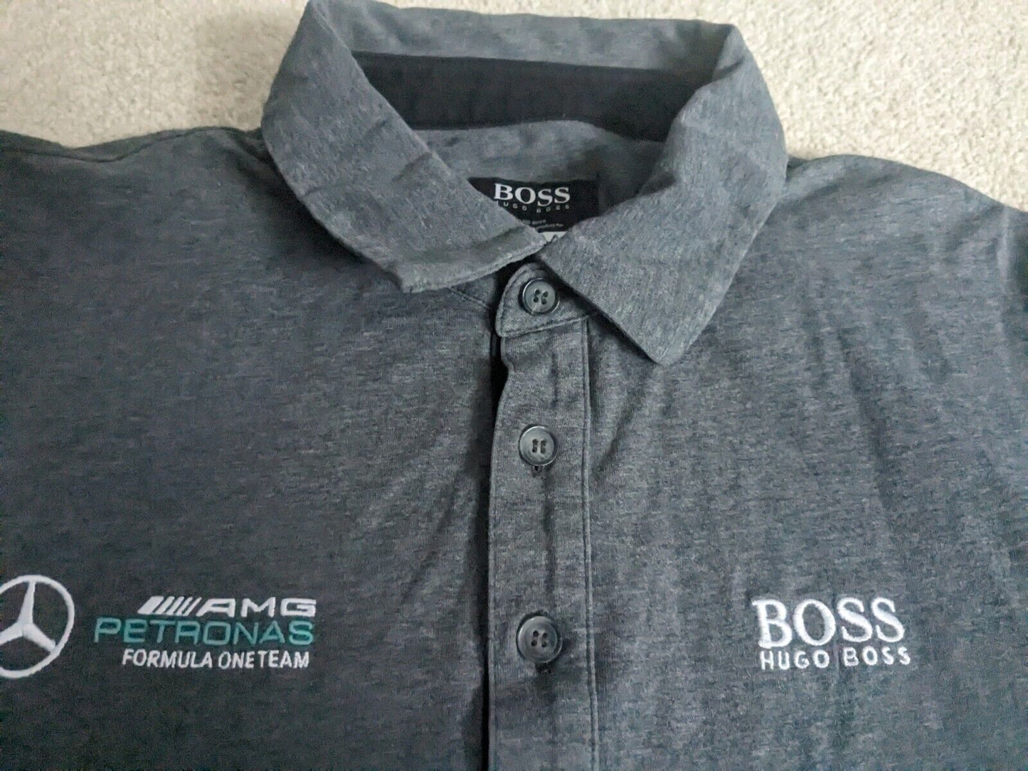 Mercedes AMG polo Team Issue Shirt Size Medium - F1 Formula One Hamilton