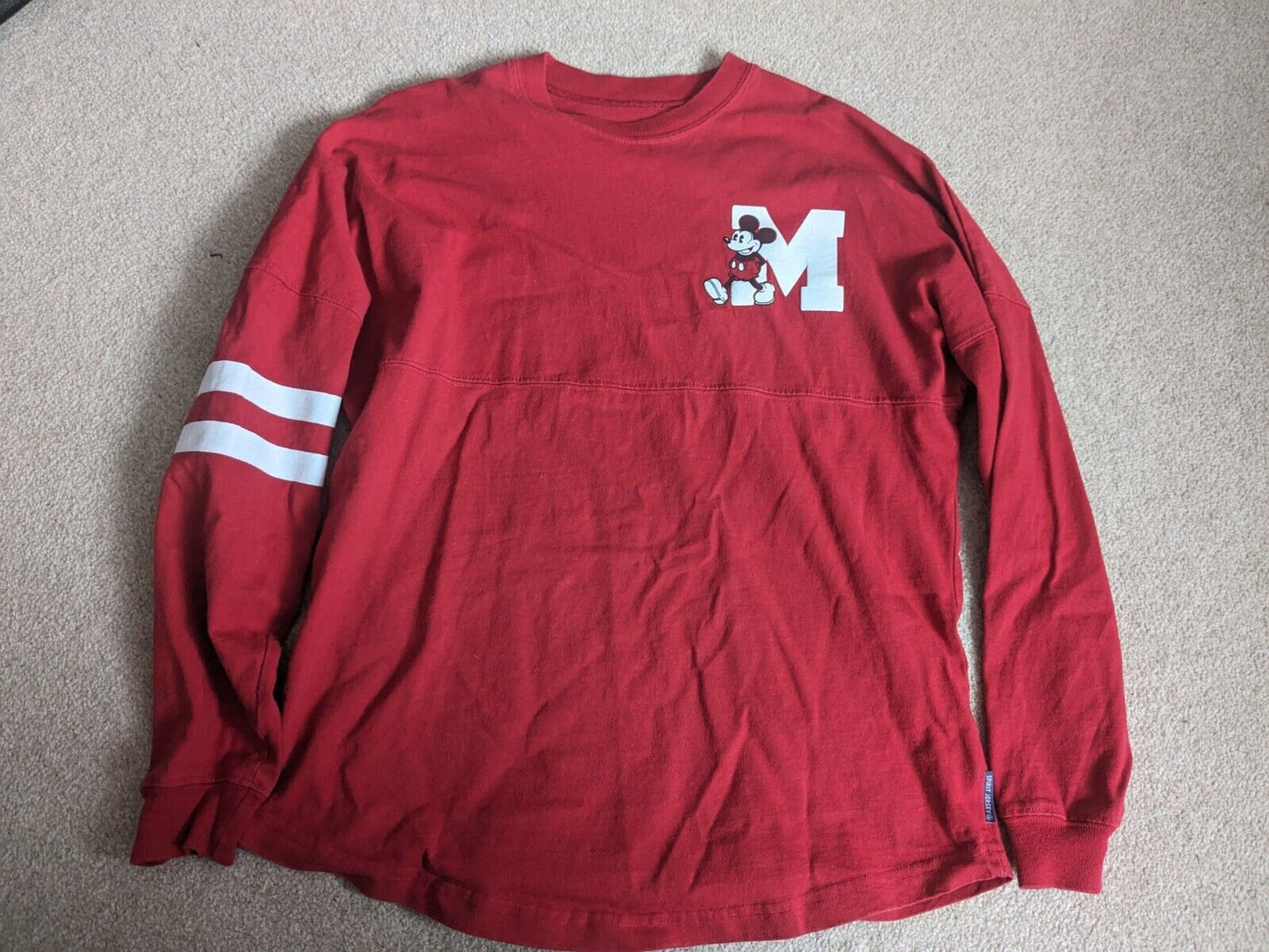 Shop Disney Store Mickey Mouse Spirit Jersey Red Jumper XS Extra Small