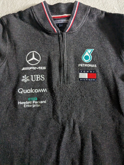 Mercedes F1 - Team Issue Tommy Hilfiger 1/4 Zip Fleece Jacket - Small