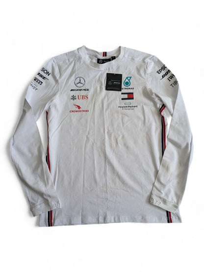 Mercedes F1 - White Long Sleeve T-Shirt - Medium