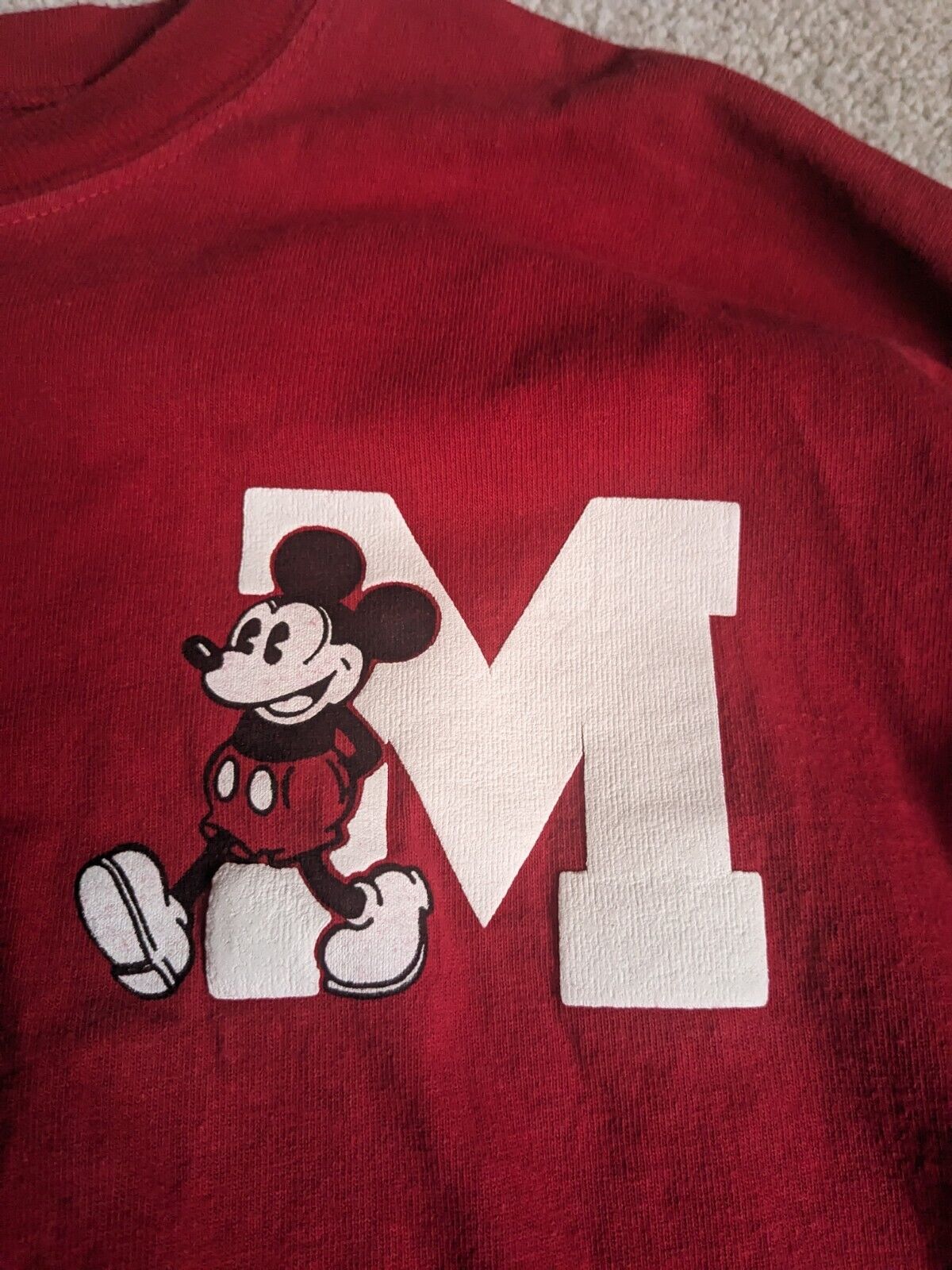 Shop Disney Store Mickey Mouse Spirit Jersey Red Jumper XS Extra Small