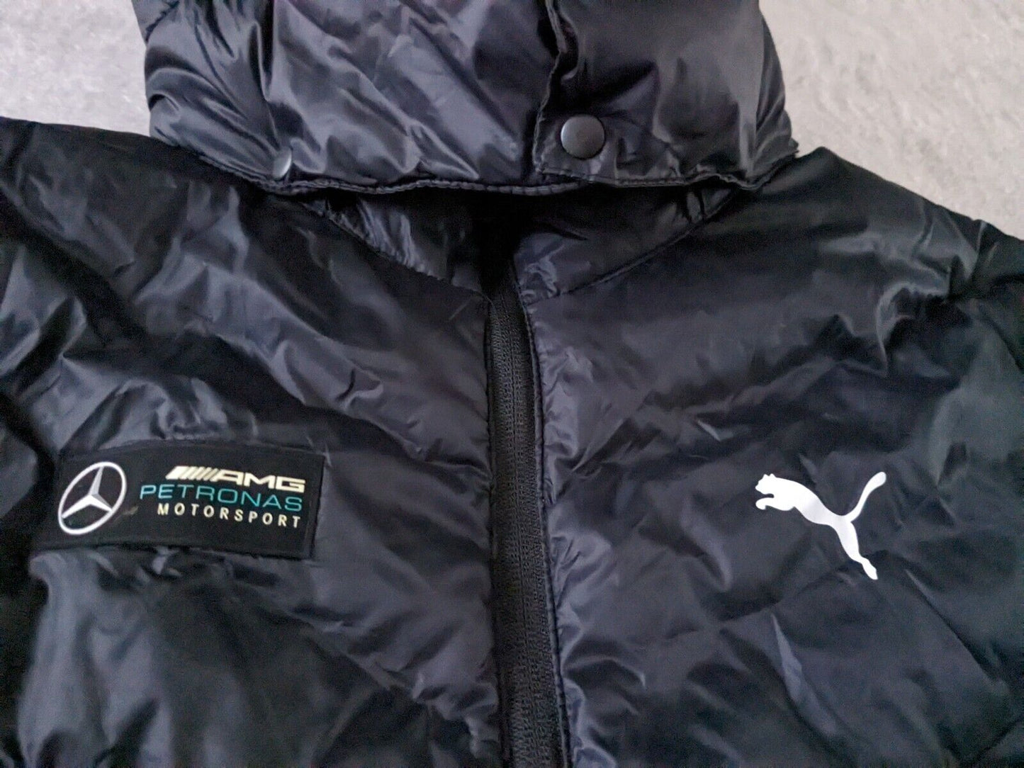 Mercedes F1 Puma - Padded Jacket Detachable Hood - Hamilton - Small