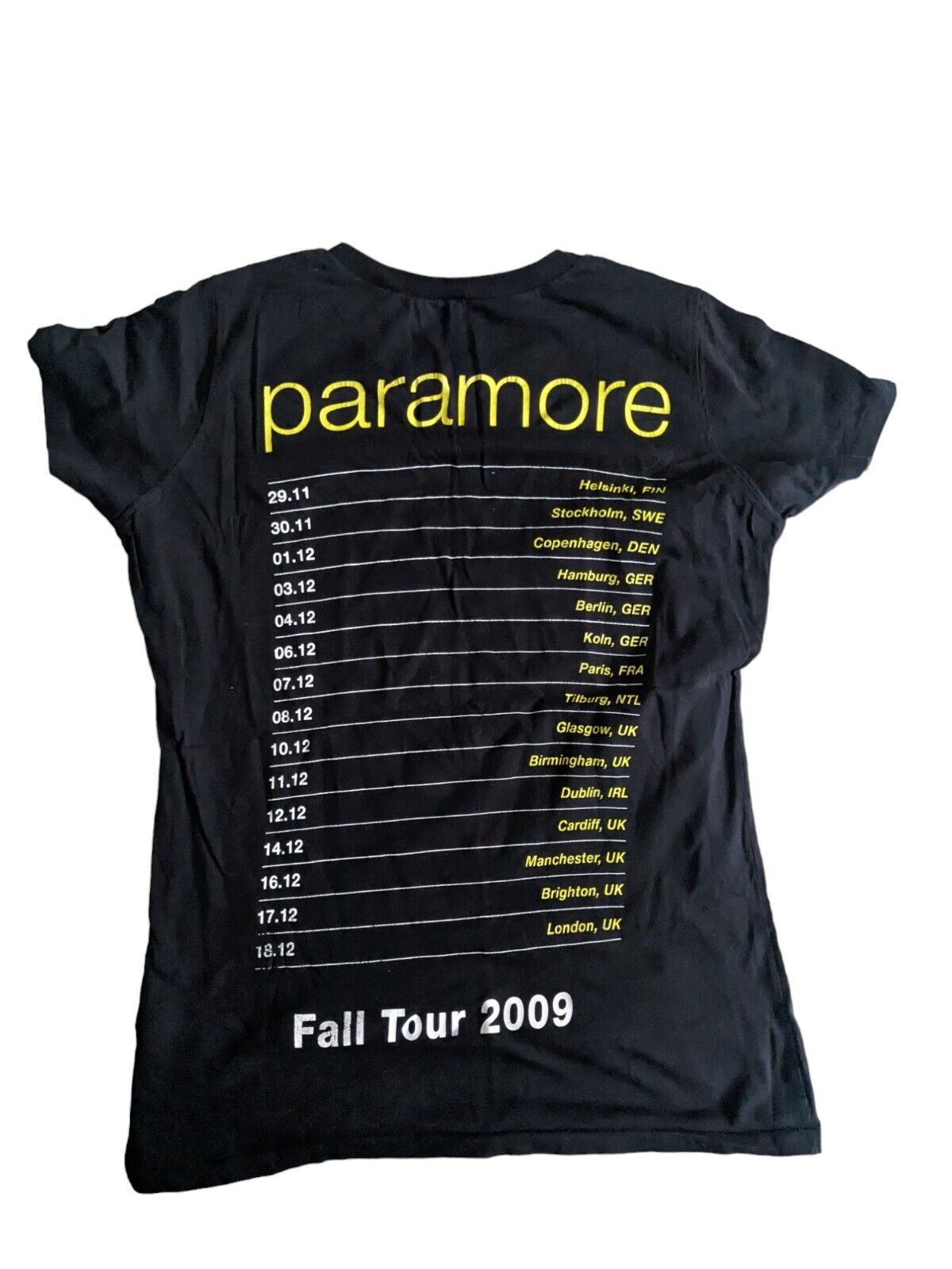 Paramore - Hello My Name is Ignorance Nametag T-Shirt - 2009 Tour - Medium