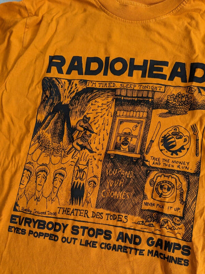 Radiohead - WASTE Orange T-Shirt - Small