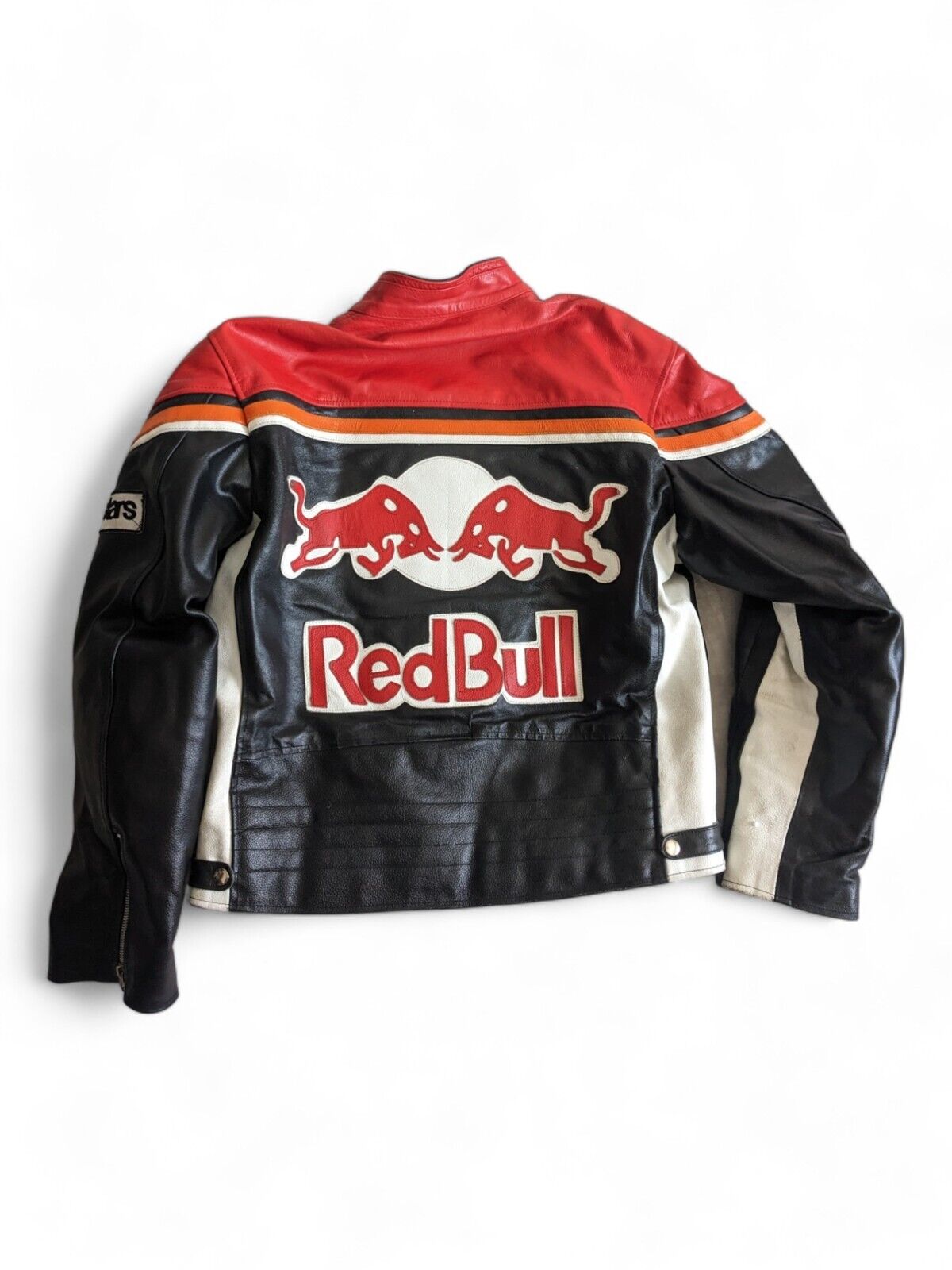 Red Bull Racing - Real Leather Jacket With Back and Shoulder Padding - XL