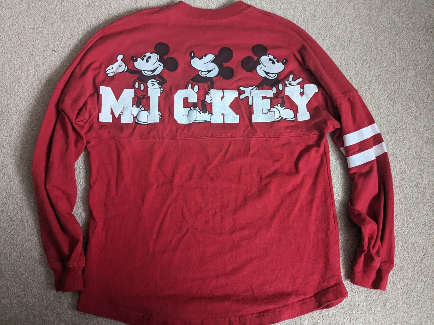 Shop Disney Store Mickey Mouse Spirit Jersey Red Jumper XS Extra Small