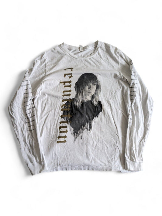 Taylor Swift - Reputation Tour White Long Sleeve T-Shirt - Large